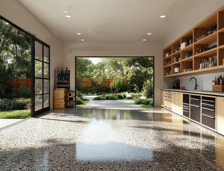 Architectural visualization of a modern home extension opening onto a landscaped garden, representing Urbanfold's residential feasibility studies, planning assessments and extension design services.